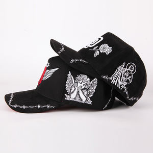 卸売 高品質 カスタム 5パネル 刺繍入り野球帽 カーブブリム ユニセックス スエード野球帽 ラインストーンロゴ付き - Product Image 2