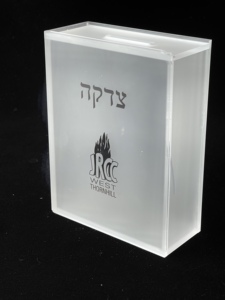 Gran oferta, caja de donación acrílica Tzedakah con logotipo, estampado en caliente, impresión personalizada para causas benéficas - Product Image 5