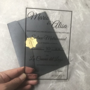 Acrylic Wedding <strong>Invitations</strong> for Wedding Bar Mitzvah Reception Party <strong>Graduation</strong> Birthday Baby Shower - Product Image 5