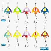 NOUVEAU MAJOR Leurre rotatif 5 pièces 4g 6cm en métal pour la pêche au bar, au brochet et en eau salée