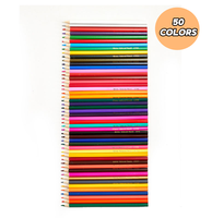 50 crayons de couleur à base d'huile, mine épaisse de 3,0 mm, haute pigmentation, crayons de dessin en vrac pour étudiants et artistes