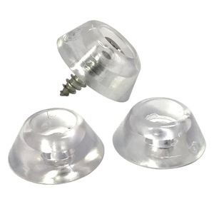 Ventes en gros de pieds en caoutchouc de silicone PVC transparents, noirs et blancs personnalisés - Product Image 1