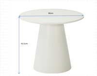 Table à manger ronde en micro-ciment blanc moderne, écologique, style nordique, 600 mm, pour salon, hôtel