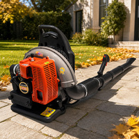 Souffleur à dos thermique 2 temps 63,3 cm³ robuste, haute vitesse 250 MPH, pour feuilles, neige et débris de jardin, vente en gros OEM ODM