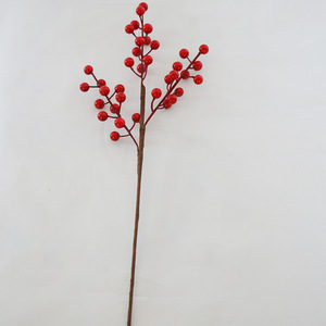 Rama de bayas artificiales de Navidad Tallo de bayas rojas artificiales para Decoración - Product Image 3