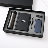 Coffret Cadeau d'Affaires : Carnet A5 en PU, Tasse Isotherme, Batterie Externe, Stylo Métallique, Clé USB – Personnalisation d'Entreprise, LOGO, Vente en Gros