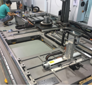 High Accuracy Stable Robot 3-axis Big Load Slide <b>Table</b> Swivel White High Gloss Wood Coffee <b>Table</b> - Product Image 5