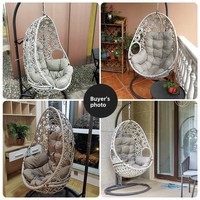 Fauteuil suspendu à bascule en rotin moderne, très vendu, avec accoudoirs, pour intérieur/extérieur, design nid d'oiseau, mobilier de maison