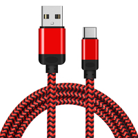 Venta al por mayor de alta calidad de nailon trenzado Micro USB Cable de carga de teléfono 3 M Cable cargador USB