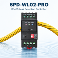 Système de détection de fuites non localisé, dispositif de détection de fuites, alarme de fuite, contrôleur DIN Rail RS485 compatible avec câble de détection de fuites