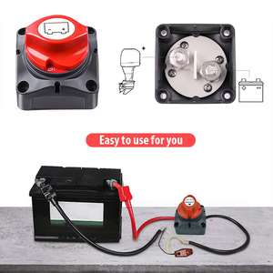 Interrupteur d'isolement de batterie robuste interrupteur de déconnexion de batterie marche arrêt 12V 24V 48V interrupteur de coupure de batterie de voiture pour Marine 275 ampères - Product Image 4