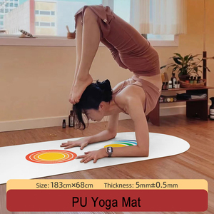 Tapete de Yoga Ecológico de Caucho Natural y PU, Rectangular de 183 cm, Antideslizante y Acolchado para Pilates, Fitness y Gimnasio en Casa - Product Image 4