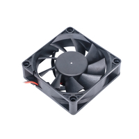 Ventilateur axial miniature sans balais DC 7020, DC12V/24V, 3/4 broches, 70x70x20mm, roulements à billes, pales en plastique, électrique, OEM/ODM