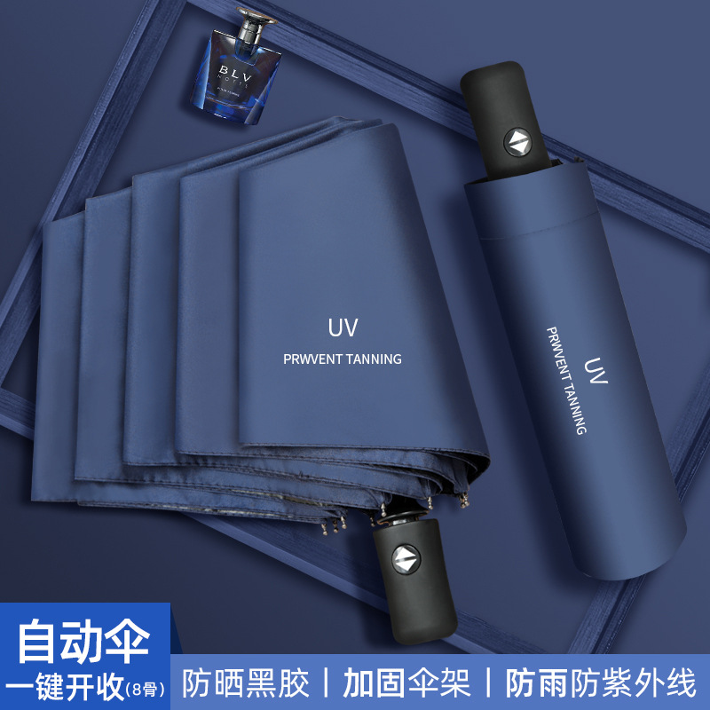 Parapluie automatique bleu marine