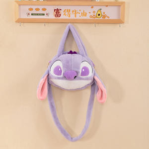 Wholesale Cute Multicolor <strong>Stitched</strong> Plush Crossbody <strong>Bag</strong> Large Capacity Girls Shoulder Cartoon Bear Handbag PP Cotton <strong>Stitched</strong> <strong>Bag</strong> - Product Image 4