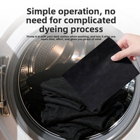 Tablettes de lavage pour vêtements à usage domestique, restauration et fixation des couleurs des vêtements noirs, feuilles de teinture anti-décoloration