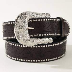 Cinturón vaquero decorativo <span class=keywords><strong>de</strong></span> gama alta estilo bohemio informal Retro para mujer diseño minimalista personalizado con <span class=keywords><strong>uñas</strong></span> <span class=keywords><strong>de</strong></span> sauce estilo Vintage - Product Image 2