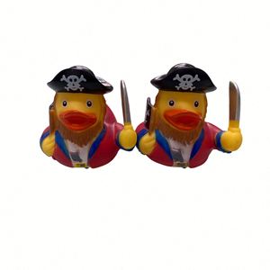Customized Batch Production Printed Pirate Pvc Rubber Duck Shaped Bathtub <b>Bath</b> Toys With Pattern Designs - Product Image 1