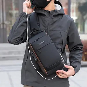 2024 Men's Business Travel Anti Theft Phone Bag Casual Sports Chest Bags Large Capacity Waist Bag c