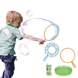 Big Bubble Wand Bubbles Maker with Tray Outdoor Play Game Toys Cheap Giant Bubble Wands Set For Kids