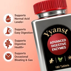 Comprimés d'enzymes digestives avancées à marque privée pour adultes, au vinaigre de cidre de pomme, gingembre et feuille de menthe poivrée, pour une digestion saine - Product Image 4