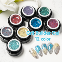 Gel de construction pour ongles à haute résistance, vente en gros d'usine, tout-en-un, extension et construction, 12 couleurs pour usage professionnel en salon