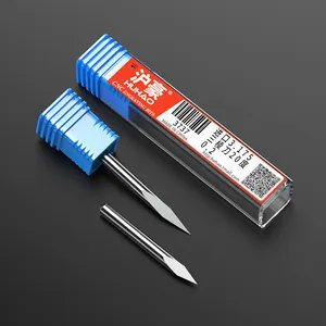 Huhao 3.175Mm Frees Mes Carbide V Bit Voor Cnc Router Carving Machine Boor Voor Cnc Hout 3757