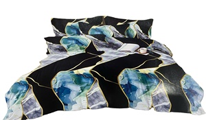 Hochwertiges Maßgefertigtes Bedrucktes Stoff-Bettwäsche-Set in <span class=keywords><strong>Queen</strong></span>-<span class=keywords><strong>Size</strong></span> 3-teilig Vier-Jahreszeiten-Bedrucktes Laken Kissenbezug für Zuhause und Hotel Polyester - Product Image 1