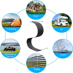 China Factory Lightweight <b>Solar</b> 12V 80W 100W 200W 300W Flexible Monocrystalline Silicon <b>Solar</b> for <b>Solar</b> Project - Product Image 6
