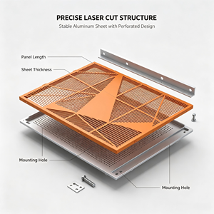Panneau mural en aluminium perforé, revêtement de façade métallique, épaisseur personnalisée pour les toits et les extérieurs des bâtiments de bureaux - Product Image 4