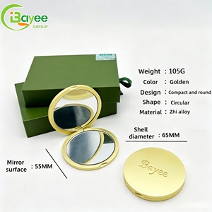 Double Sided Compact <b>Mirror</b> 2X Magnification Foldable Pocket Makeup <b>Mirror</b> Portable Travel Cosmetic <b>Mirror</b> for Daily Touch Up - Product Image 3