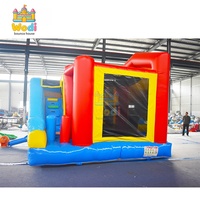 Structure gonflable Bluey avec toboggan aquatique, pour le plaisir familial en plein air et le divertissement des enfants