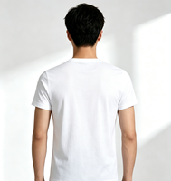 T-shirt unisexe à manches courtes en coton 100% avec col rond, design personnalisable imprimé en sérigraphie, respirant et écologique