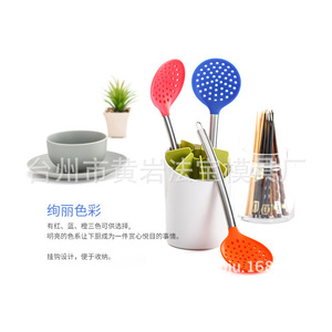 Passoire en silicone avec poignée en acier inoxydable sans BPA pour usage en cuisine - Product Image 3