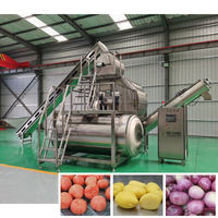 Système d'élimination de la peau haute capacité automatique pomme pêches poivre carottes tomate Hydro coupe vapeur Machine à éplucher