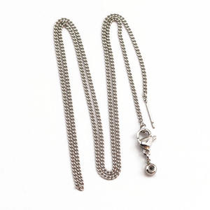 BCL1295 Delicata e Popolare Collana a Catena Regolabile in Ottone Placcato Oro 18K o Argento con Finitura Sfaccettata e Chiusura a Spillo - Product Image 3