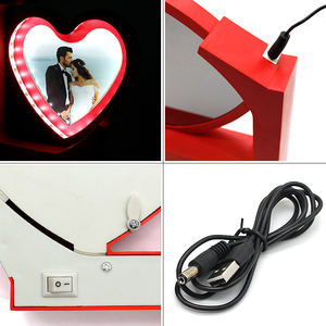Miroir magique à sublimation personnalisé avec LED, charge USB, fait main, tendance pour la Saint-Valentin - Product Image 5