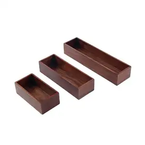 Tùy chỉnh Walnut dao kéo bằng gỗ kẹo túi trà hộp lưu trữ - Product Image 1