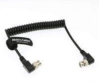 Câbles Alvin's BNC vers BNC, câble spiralé 3G SDI, BNC coudé vers BNC coudé pour Blackmagic