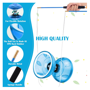 <span class=keywords><strong>Diabolo</strong></span> chinois <span class=keywords><strong>à</strong></span> trois-<span class=keywords><strong>à</strong></span>-cinq roulements, en caoutchouc souple, double tête, lumineux, flexible, pour débutants, enfants et personnes âgées - Product Image 5