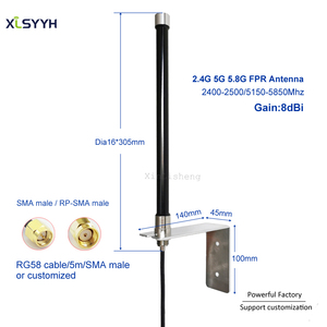 <span class=keywords><strong>L</strong></span> staffa IP65 omni impermeabile In Fibra di vetro <span class=keywords><strong>Antenna</strong></span> 2.4Ghz Wifi 5G 5.8G Omni <span class=keywords><strong>Antenna</strong></span> esterna con RG58 cavo - Product Image 2