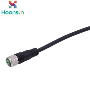 M8 M12 3pin 4pin 5pin 8pin macho hembra sensor cable conector montaje escudo sin blindaje circular IP67 IP68 conector impermeable