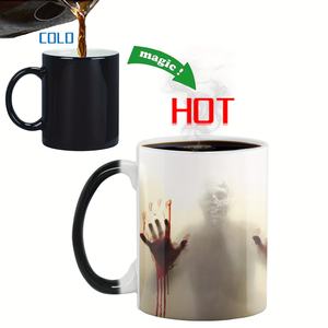 Produzione di zombi morti su misura Rick era qui sangue mano calda che cambia il colore magico della tazza di caffè porcellana la tazza morta ambulante - Product Image 1