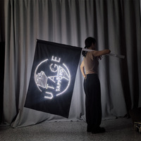 Drapeau lumineux LED personnalisé avec logo, fournisseur d'usine, pour fêtes, bars, discothèques, jeux