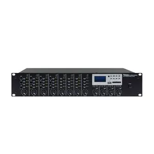 Thinuna PP-6284 II PA System Constant Voltage Power Amplifier 8x4 Multi Mixing Matrix Audio Amplifier with USB/SD/FM/BT Funtion