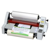 Machine à plastifier électrique BYON V350 A3, montage à froid et à chaud, pressage de films pré-enduit, compatibilité avec les films abdominaux de petite taille