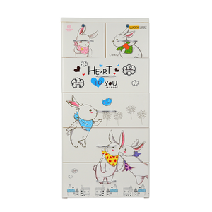 Hot Sale 5-Tier Floor Drawer Cabinet Multi-Layer Storage Organizer Plastic Cabinet with Wheels Modern Home Office Bedroom - Product Image 5