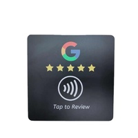Mini-étiquette NFC RFID 13,56 MHz personnalisée pour restaurant avec code QR et design étanche pour autocollant de commentaires Google