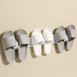 Plastic Bathroom Perforation-Free Slipper <b>Rack</b> <b>Shoe</b> <b>Rack</b> & Storage Hook Shelf Easy-Hang <b>Shoe</b> Hanger for Organizing - Product Image 6