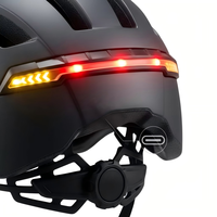 Casque de vélo intelligent à LED avec clignotants, rechargeable par USB, réglable, pour la sécurité cycliste